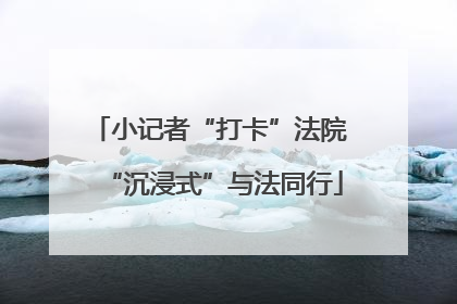 小记者“打卡”法院 “沉浸式”与法同行