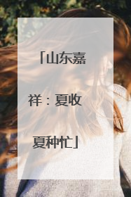 山东嘉祥：夏收夏种忙