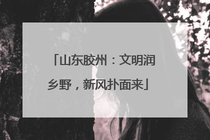 山东胶州：文明润乡野，新风扑面来