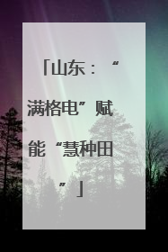 山东：“满格电”赋能“慧种田”