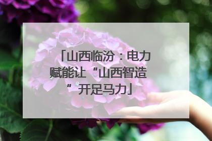 山西临汾：电力赋能让“山西智造”开足马力