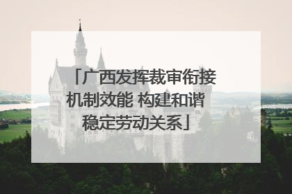 广西发挥裁审衔接机制效能 构建和谐稳定劳动关系