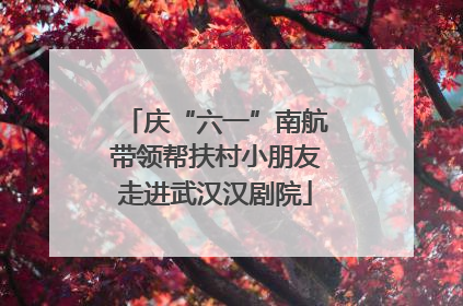 庆“六一”南航带领帮扶村小朋友走进武汉汉剧院