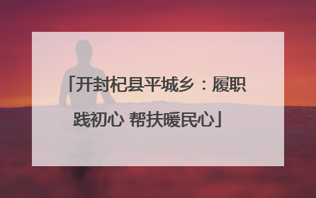 开封杞县平城乡：履职践初心 帮扶暖民心