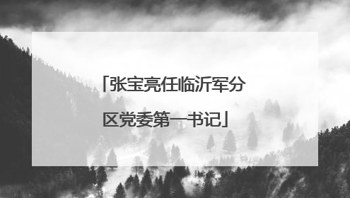 张宝亮任临沂军分区党委第一书记