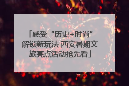 感受“历史+时尚” 解锁新玩法 西安暑期文旅亮点活动抢先看