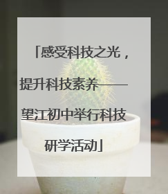 感受科技之光，提升科技素养——望江初中举行科技研学活动