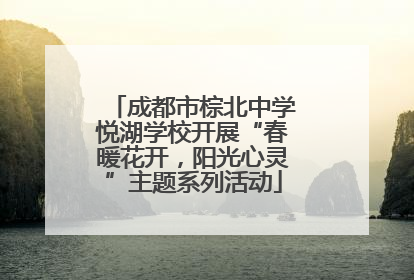 成都市棕北中学悦湖学校开展“春暖花开，阳光心灵”主题系列活动