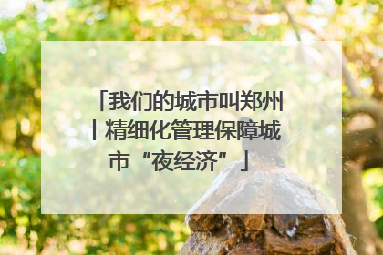 我们的城市叫郑州丨精细化管理保障城市“夜经济”