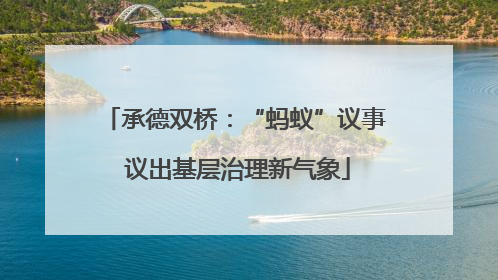 承德双桥：“蚂蚁”议事 议出基层治理新气象