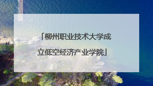 柳州职业技术大学成立低空经济产业学院