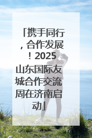 携手同行，合作发展！2025山东国际友城合作交流周在济南启动