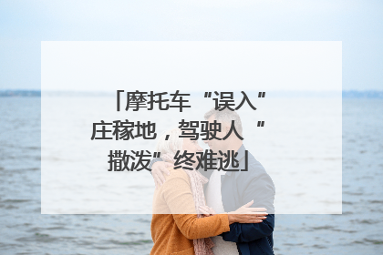 摩托车“误入”庄稼地，驾驶人“撒泼”终难逃