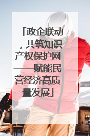 政企联动，共筑知识产权保护网——赋能民营经济高质量发展