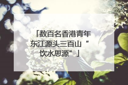 数百名香港青年东江源头三百山“饮水思源”