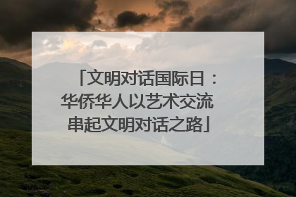 文明对话国际日：华侨华人以艺术交流串起文明对话之路