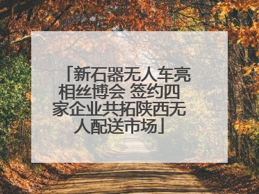 新石器无人车亮相丝博会 签约四家企业共拓陕西无人配送市场
