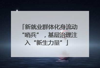 新就业群体化身流动“哨兵”，基层治理注入“新生力量”