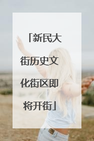 新民大街历史文化街区即将开街