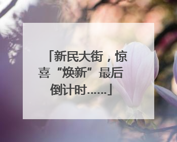新民大街，惊喜“焕新”最后倒计时……