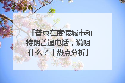 普京在度假城市和特朗普通电话，说明什么？丨热点分析