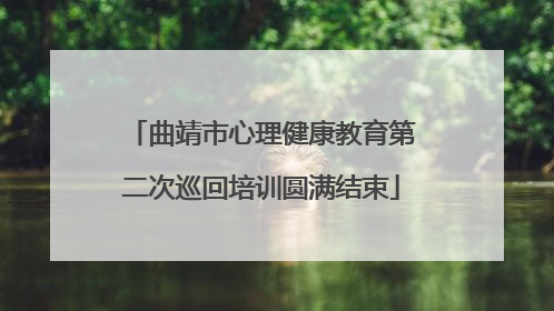 曲靖市心理健康教育第二次巡回培训圆满结束