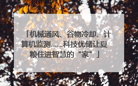 机械通风、谷物冷却、计算机监测……科技优储让夏粮住进智慧的“家”
