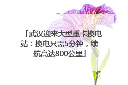 武汉迎来大型重卡换电站：换电只需5分钟，续航高达800公里
