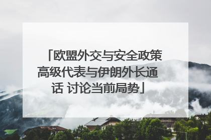欧盟外交与安全政策高级代表与伊朗外长通话 讨论当前局势