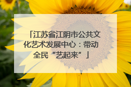 江苏省江阴市公共文化艺术发展中心：带动全民“艺起来”