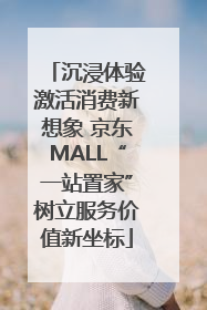 沉浸体验激活消费新想象 京东MALL“一站置家”树立服务价值新坐标
