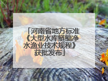 河南省地方标准《大型水库鲢鳙净水渔业技术规程》获批发布