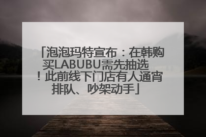 泡泡玛特宣布：在韩购买LABUBU需先抽选！此前线下门店有人通宵排队、吵架动手