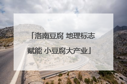 洛南豆腐 地理标志赋能 小豆腐大产业