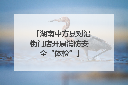 湖南中方县对沿街门店开展消防安全“体检”