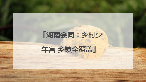 湖南会同：乡村少年宫 乡镇全覆盖
