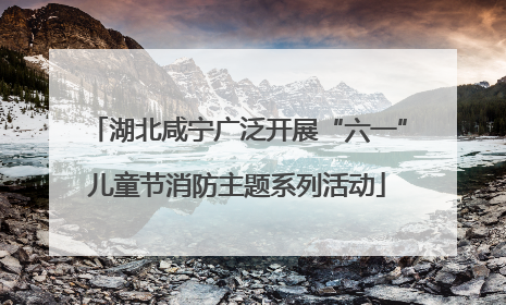 湖北咸宁广泛开展“六一”儿童节消防主题系列活动