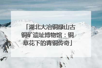 湖北大冶铜绿山古铜矿遗址博物馆：铜草花下的青铜传奇
