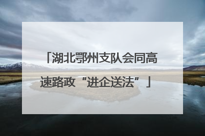 湖北鄂州支队会同高速路政“进企送法”