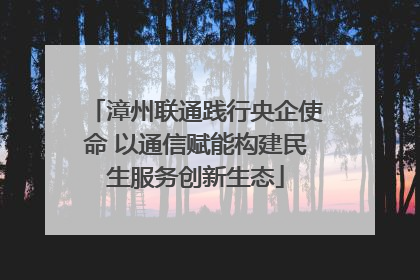 漳州联通践行央企使命 以通信赋能构建民生服务创新生态