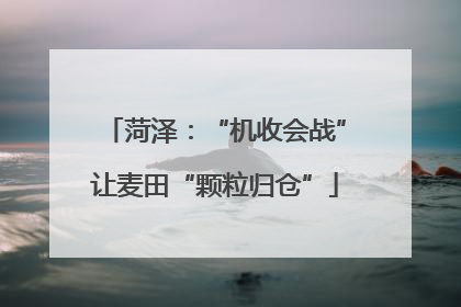 菏泽：“机收会战”让麦田“颗粒归仓”