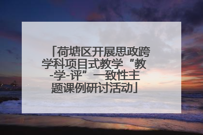 荷塘区开展思政跨学科项目式教学“教-学-评”一致性主题课例研讨活动