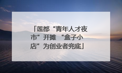 莲都“青年人才夜市”开摊 “盒子小店”为创业者兜底