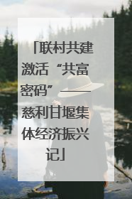 联村共建激活“共富密码”——慈利甘堰集体经济振兴记