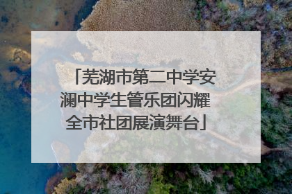 芜湖市第二中学安澜中学生管乐团闪耀全市社团展演舞台