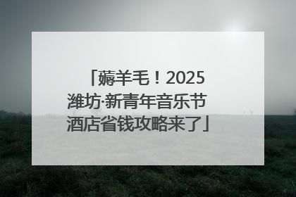 薅羊毛！2025潍坊·新青年音乐节酒店省钱攻略来了