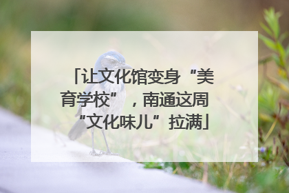 让文化馆变身“美育学校”，南通这周“文化味儿”拉满