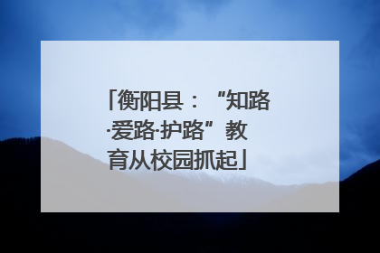 衡阳县：“知路·爱路·护路”教育从校园抓起