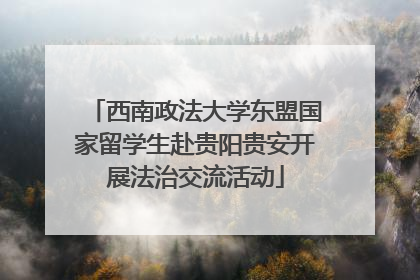 西南政法大学东盟国家留学生赴贵阳贵安开展法治交流活动