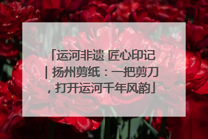 运河非遗 匠心印记｜扬州剪纸：一把剪刀，打开运河千年风韵